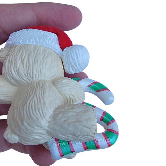Vintage 1993 Baby's 2nd Christmas Ornament Bear with Candy Cane - Picture 7 of 10